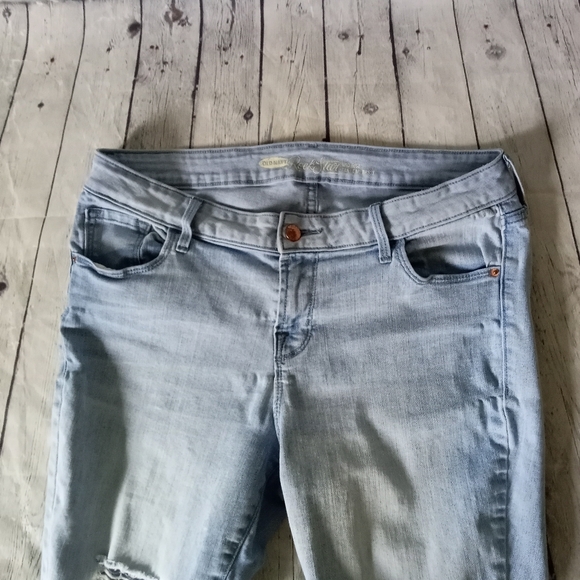 EUC Old Navy ripped Rockstar denim blue jeans - 14P - Picture 4 of 7